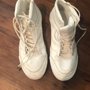 Zara white hi-top sneakers